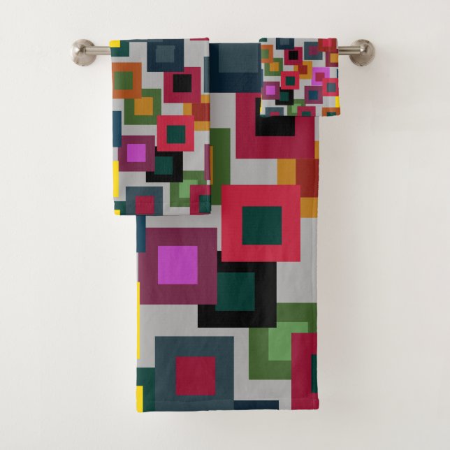 Conjunto De Toalhas Quadrados escuros na luz (Insitu)