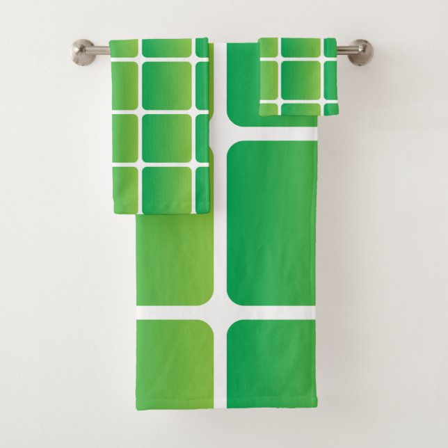 Conjunto De Toalhas Quadrados verdes iguais (Insitu)