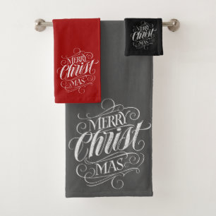 Conjunto De Toalhas Quadro religioso da caligrafia do Natal elegante