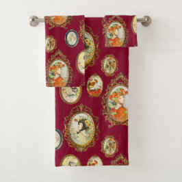 Conjunto De Toalhas Quadros de Flores Modernas de Arte Vintage Nouveau