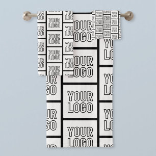 Conjunto De Toalhas Qualquer padrão de repetição de logotipo ou imagem