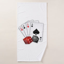 Conjunto De Toalhas Quatro ases e dados