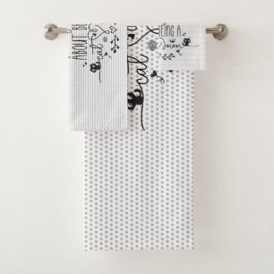 Conjunto De Toalhas Que bom que sou bonito por ser mãe de gato