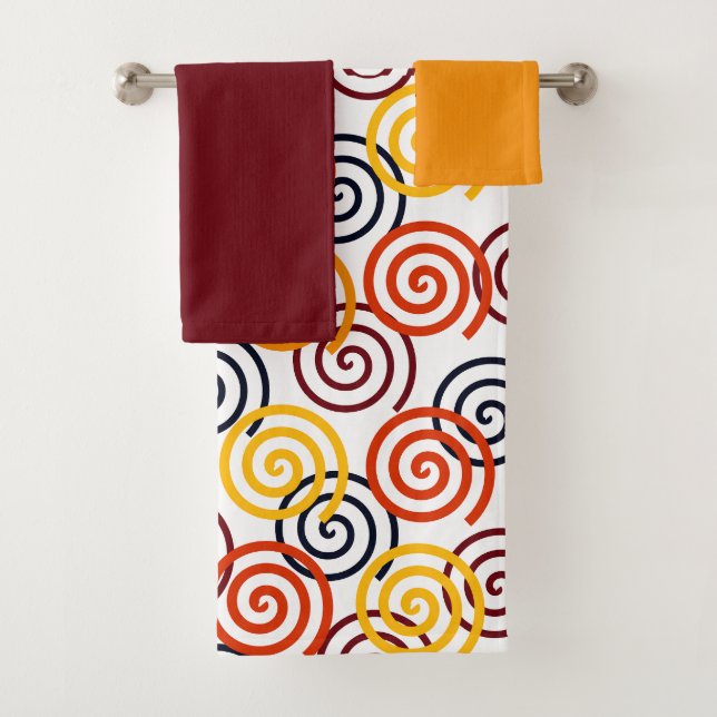 Conjunto De Toalhas Queda de espirais (Insitu)