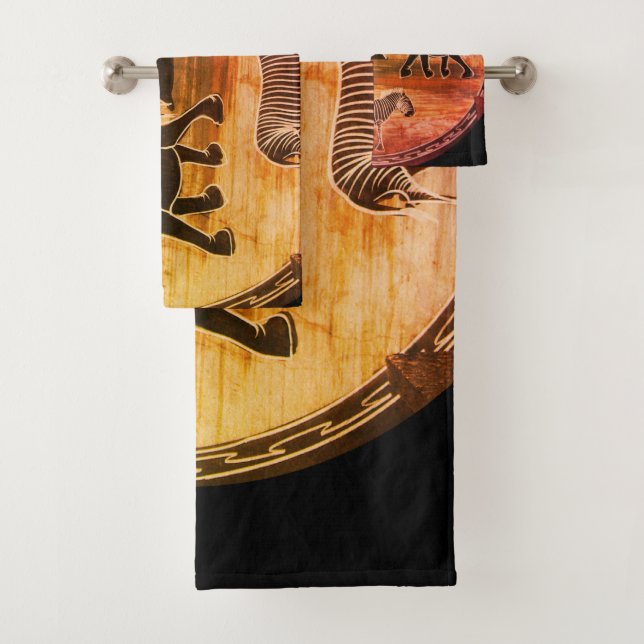 Conjunto De Toalhas Quênia — Elefantes e Migração de Zebra (Insitu)