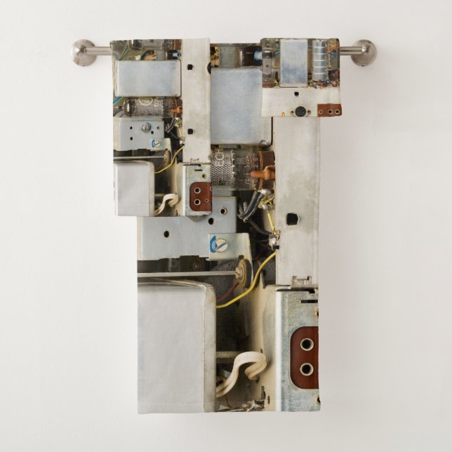 Conjunto De Toalhas Rádio do tubo de vídeo retrô (Insitu)