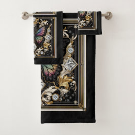 Conjunto De Toalhas Rainbow Butterfly Art Deco Art Nouveau