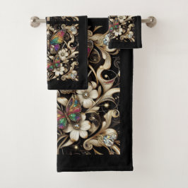 Conjunto De Toalhas Rainbow Butterfly Art Deco Art Nouveau