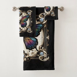 Conjunto De Toalhas Rainbow Butterfly Art Deco Art Nouveau