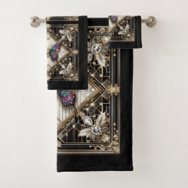 Conjunto De Toalhas Rainbow Butterfly Art Deco Art Nouveau