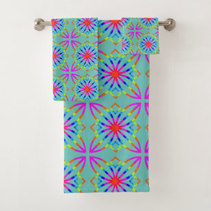 Conjunto De Toalhas Rainbow Flower