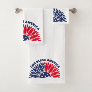 Conjunto De Toalhas Raio de Sol Patriótico Radiante — América Deus abe