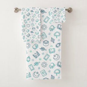 Conjunto De Toalhas Ramadan Doodles Towel Set