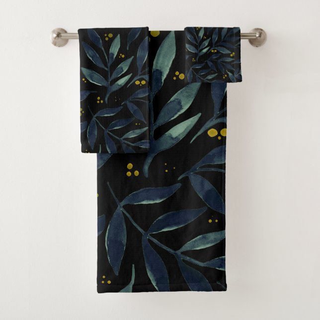 Conjunto De Toalhas Ramais de aquarela elegantes (Insitu)