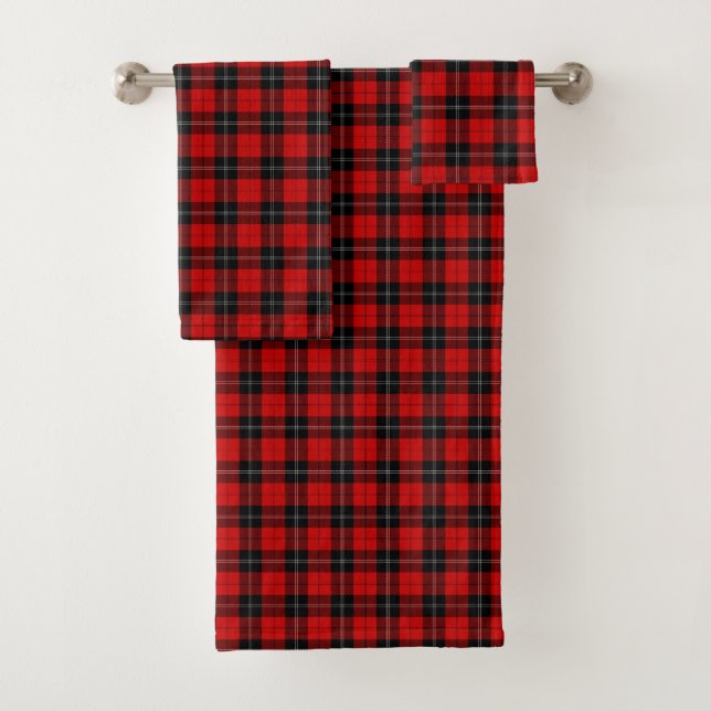 Conjunto De Toalhas Ramsay tartan red xadrez (Insitu)