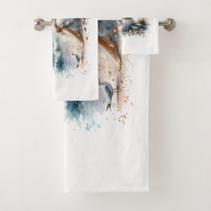 Conjunto De Toalhas Rapariga Romântica de Aquarela por Farol