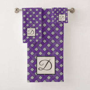 Conjunto De Toalhas Rattan de forno roxo em cores personalizadas com m