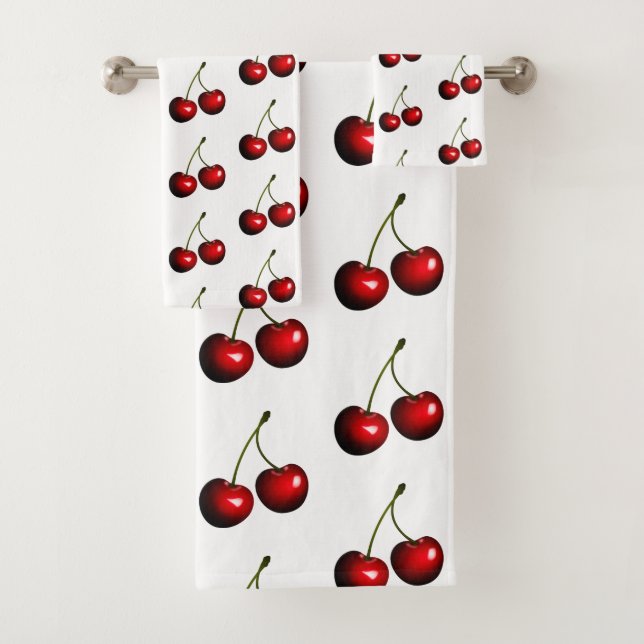 Conjunto de Toalhas Red Cherries Bath (Insitu)