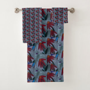 Conjunto De Toalhas Red Daisies