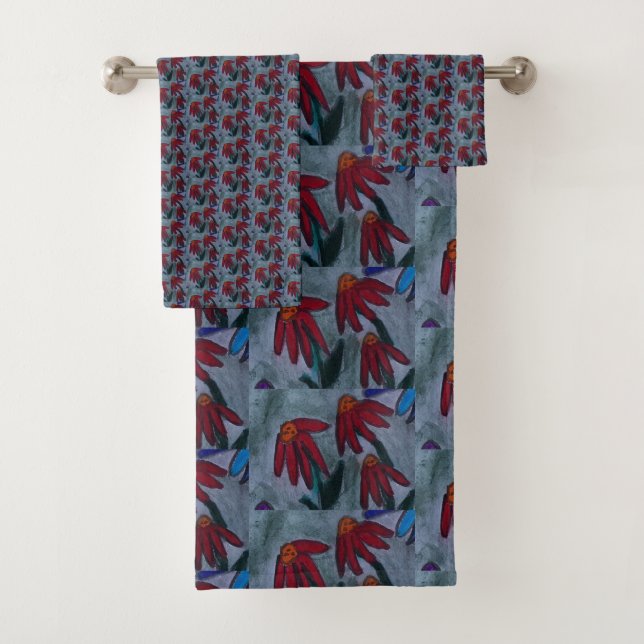 Conjunto De Toalhas Red Daisies (Insitu)