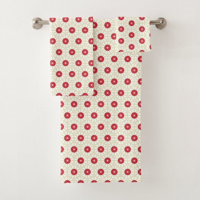 Conjunto De Toalhas Red Floral (Insitu)