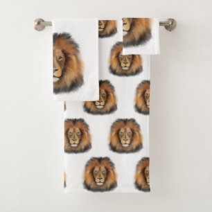 Conjunto De Toalhas rei leão da selva realista masculino aquarela
