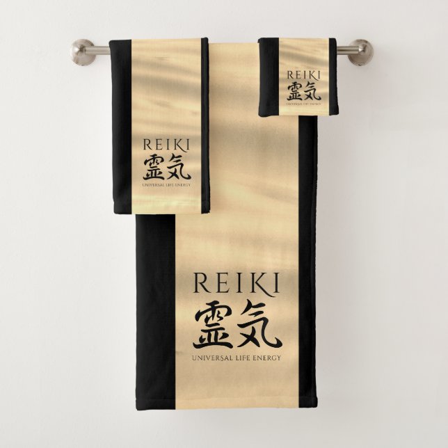 Conjunto De Toalhas Reiki 霊 気 Energia Caligráfica Japonesa (Insitu)
