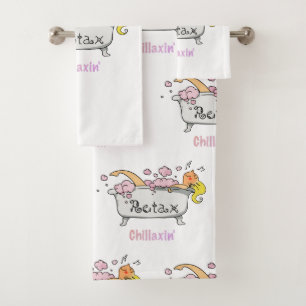 Conjunto De Toalhas Relaxar & Descontrair – Desenho Animado de Banheir
