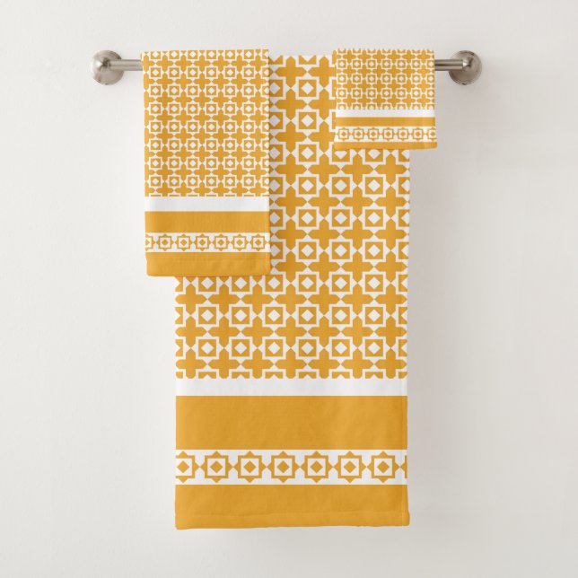 Conjunto De Toalhas Remendo Laranja (Insitu)