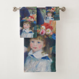 Conjunto De Toalhas Renoir Duas Irmãs Varanda Impressionismo Francês 