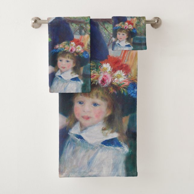 Conjunto De Toalhas Renoir Duas Irmãs Varanda Impressionismo Francês  (Insitu)