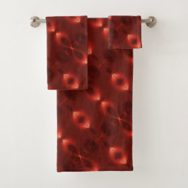 Conjunto De Toalhas Repetição do "símbolo infinito" oval de gradiente 