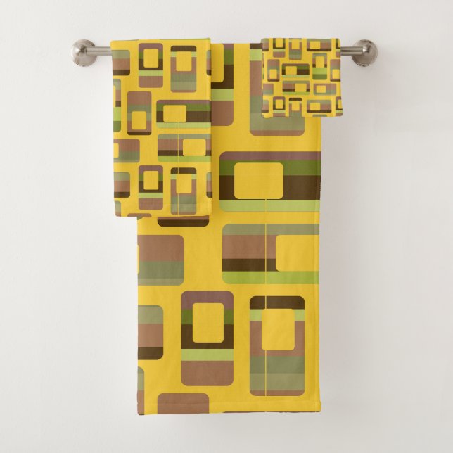 Conjunto De Toalhas Retângulos Dourados (Insitu)