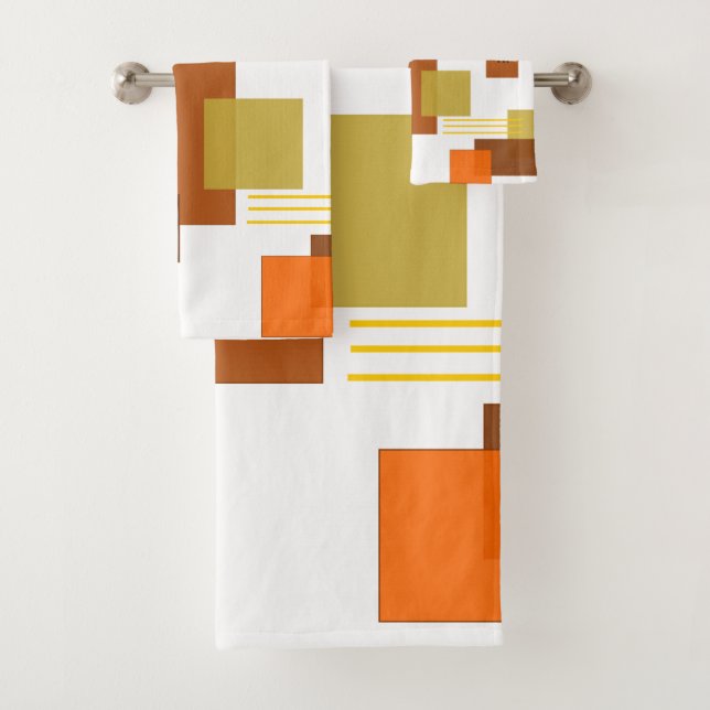Conjunto De Toalhas Retângulos e linhas abstrato (Insitu)