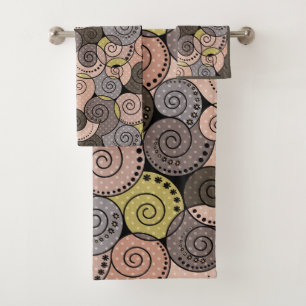 Conjunto De Toalhas Retro, abstrato