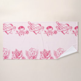 Conjunto De Toalhas Retro de amor