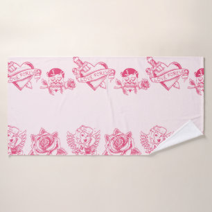 Conjunto De Toalhas Retro de amor