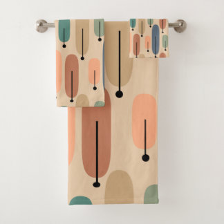 Conjunto De Toalhas Retro de Árvores Atômicas