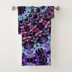 Conjunto De Toalhas Retro Psicélico Mandala Trippy Hippie Boho