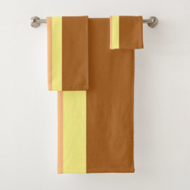 Conjunto De Toalhas Retro Stripes Bath Towels (Orange Multi)