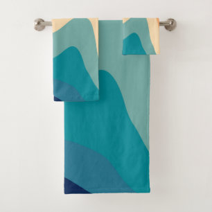 Conjunto De Toalhas Retro Summer Swirl Wave #1 #mínimo #decor #art