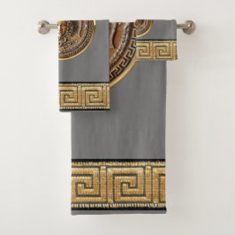 Conjunto De Toalhas Revival Grego Medusa