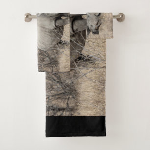Conjunto De Toalhas Rino Branco