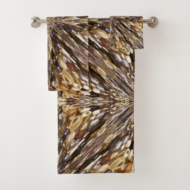 Conjunto De Toalhas Riqueza Do Padrão De Abstrato de Miçanga De Sement (Insitu)