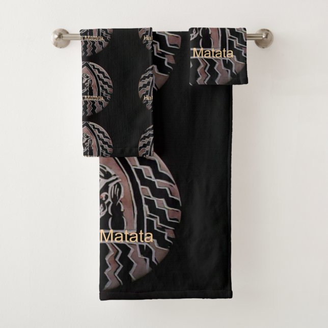 Conjunto De Toalhas Ritmo do Continente | Lovely African Bongo Tri (Insitu)