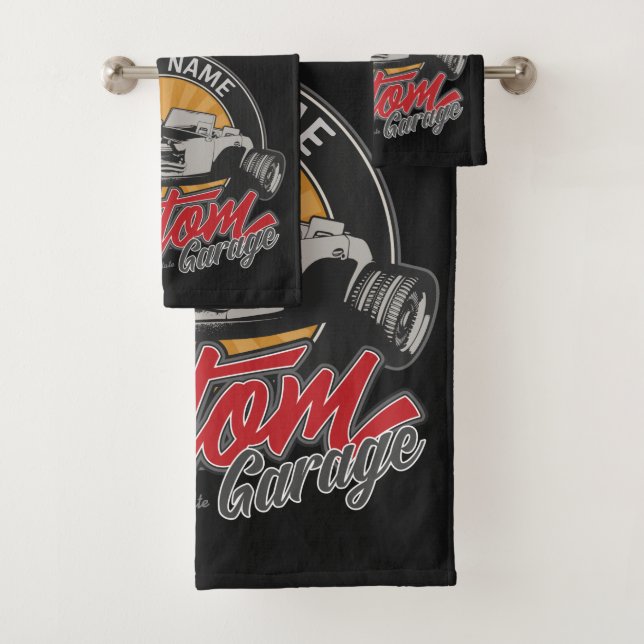 Conjunto De Toalhas Roadster Personalizado de Retrô Personalizado de G (Insitu)