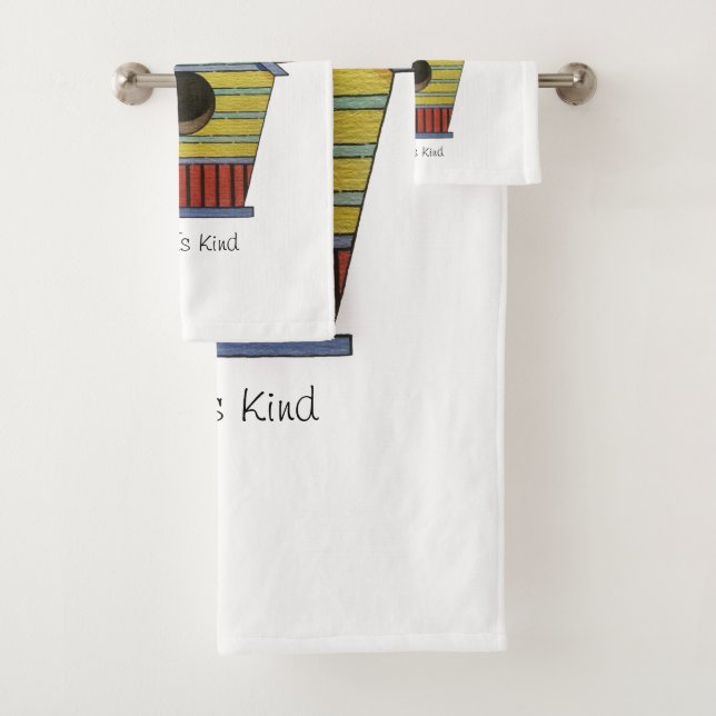 Conjunto De Toalhas Robins Com Airelas E Birdhouse (Insitu)