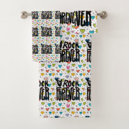 Conjunto De Toalhas rock para sempre
