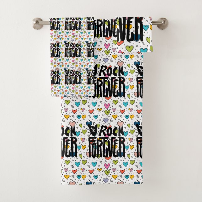 Conjunto De Toalhas rock para sempre (Insitu)