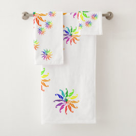 Conjunto de toalhas - Rodas coloridas